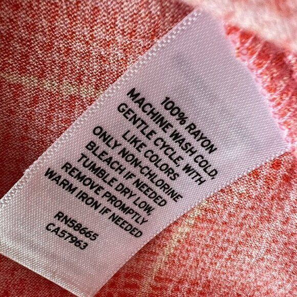 BP Plaid babydoll dress balloon sleeves long sleeves tangerine orange pink NWT - Picture 11 of 11